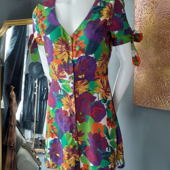 Zara TRF Floral Mini Dress - Picture 6 of 14